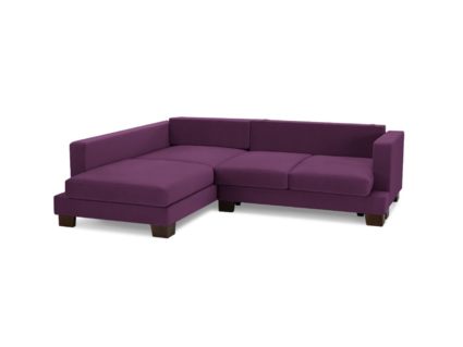 Диван Фиеста Мебель Дрезден угловой (малый) велюр Vivaldi 19 фиолетовый
