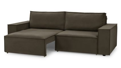 Диван Фиеста Мебель Софт 2 велюр Velutto 24 темно-коричневый