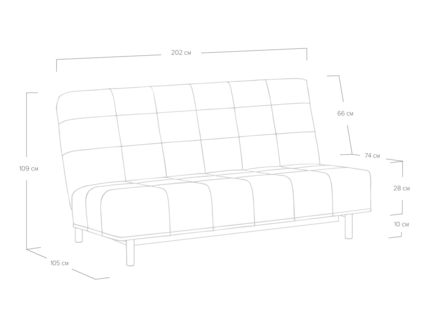 Диван Сонум Liberty box Кашемир графитовый Длина 202 см