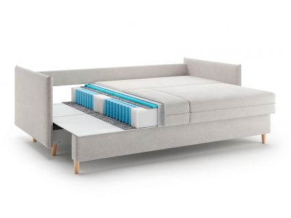 Диван Сонум Rain Микровелюр белый Длина 215 см