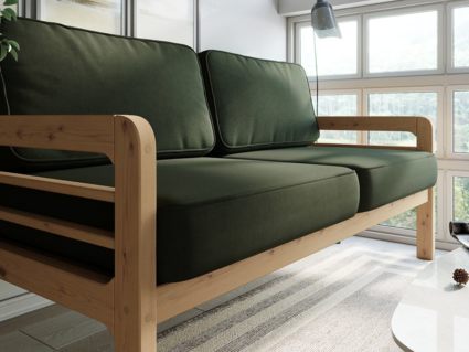 Диван Арско Бергер трехместный зеленый