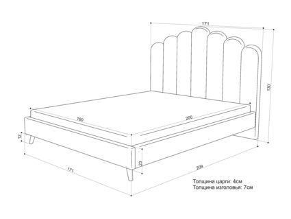 Кровать Sontelle Style Lixano Velutto 20 80х200