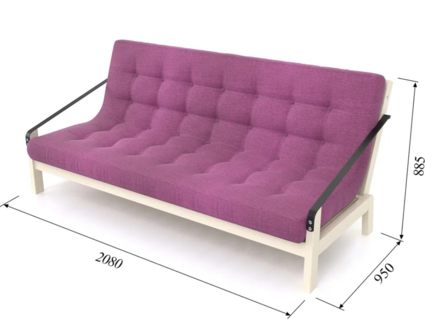 Диван Арско Локи трехместный сиреневый