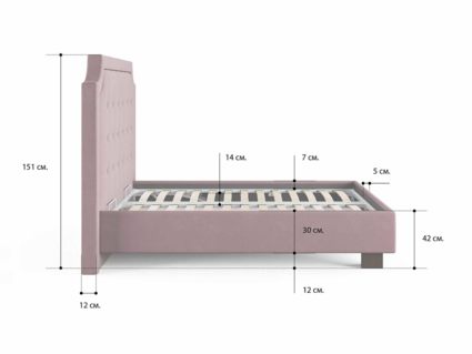 Кровать Сонум Elysium Кашемир Бежевый (с подъемным механизмом) 200х190