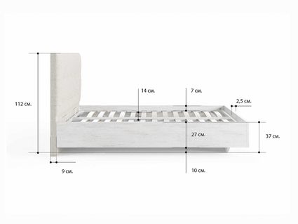 Кровать Сонум Vena Ясень Ориноко + Кашемир Латте 80х200
